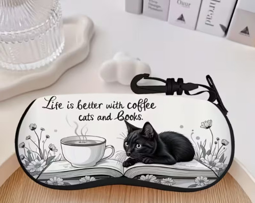 Black cat coffee books - black,
