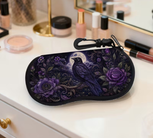 Gothic raven glasses case - 🖤,