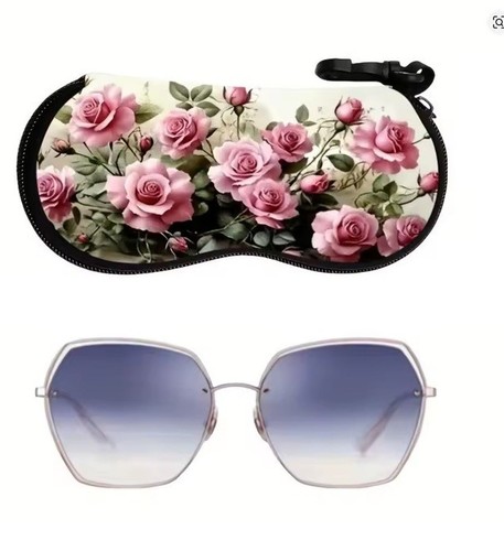 Pink rose floral soft glasses - pink,