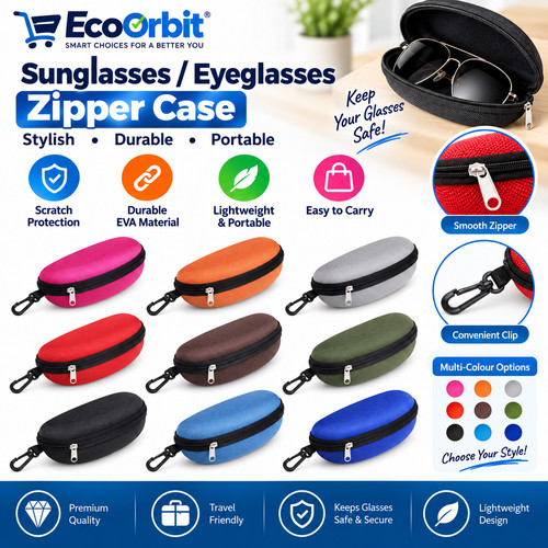 Hard eva glasses case zipped - glasses,