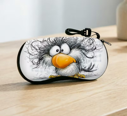 Funny crazy bird - bird, glasses